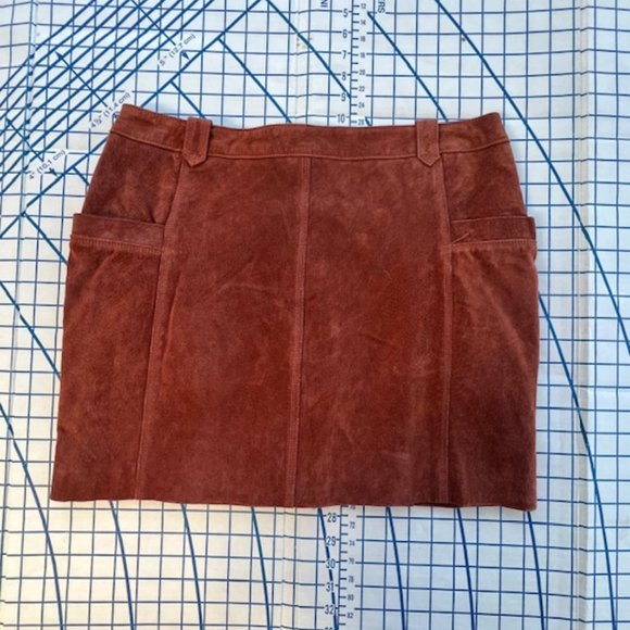 GENUINE SUEDE New w/ Tags FREE PEOPLE x Blank NYC SUN VALLEY SKIRT Size 31 US 12 - Picture 3 of 11